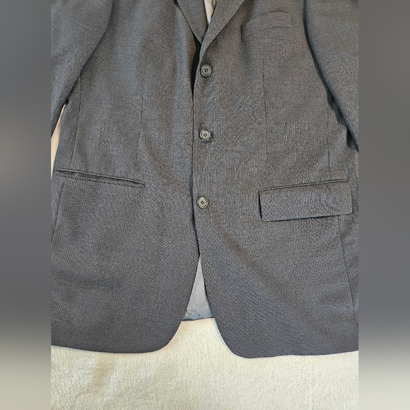 Oscar De La Renta Profile mens 42L 34W 100% wool blue pinstripe suit jacket - Picture 3 of 10